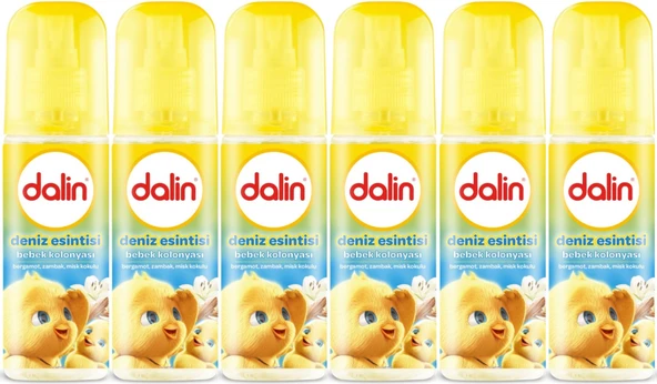 Dalin Bebek Kolonyası 150ML Deniz Esintisi (Bergomat-Zambak-Misk Kokulu) (6 Lı Set)
