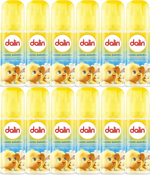 Dalin Bebek Kolonyası 150ML Deniz Esintisi (Bergomat-Zambak-Misk Kokulu) (12 Li Set)
