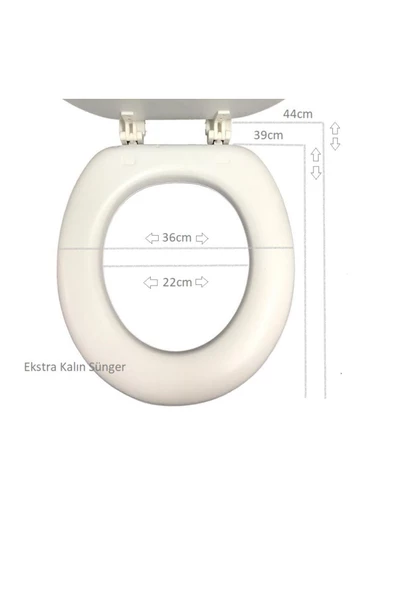 Yetişkinler Için Klasik Extra Süngerli Yumuşak Klozet Kapağı 1.Kalite Pembe - 8