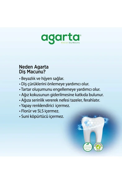Agarta Doğal Diş Macunları(Misvak 100 ml + Propolis 100 ml + Bitki Özlü 100 ml + Karbon 100 ml) - 6