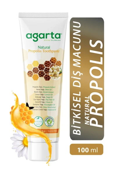 Agarta Doğal Diş Macunları(Misvak 100 ml + Propolis 100 ml + Bitki Özlü 100 ml + Karbon 100 ml) - 3