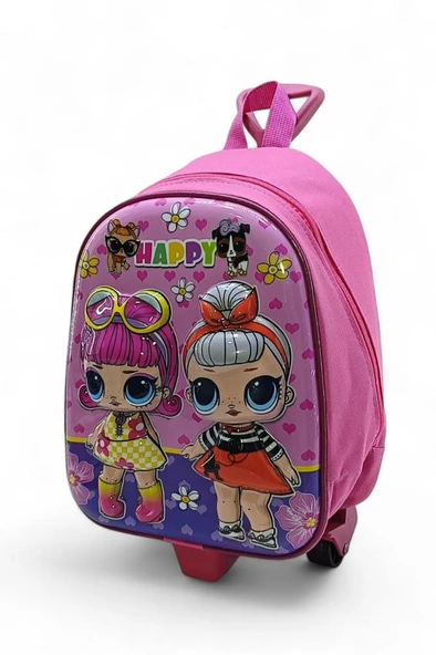 Anaokulu Çekçekli Sırt Çantası 3D Kabartmalı Kreş Kız Çocuk Çantası - 2