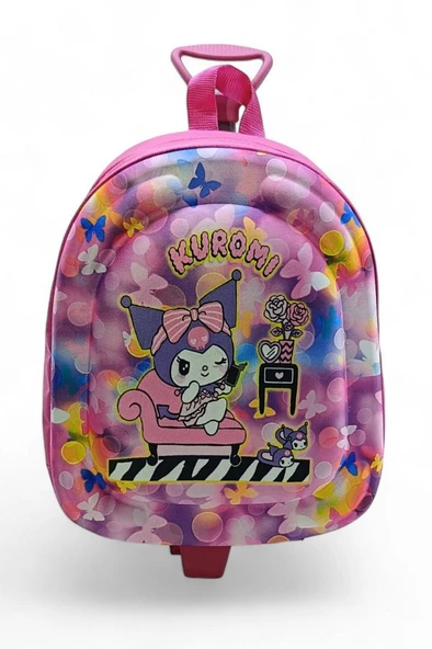 Anaokulu Çekçekli Sırt Çantası 3D Kabartmalı Kreş Kız Çocuk Çantası - 6