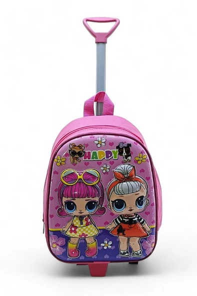 Anaokulu Çekçekli Sırt Çantası 3D Kabartmalı Kreş Kız Çocuk Çantası - 3