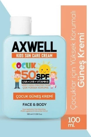 Axwell Vitamin E 50 Faktör Çocuk Güneş Kremi 100 ml
