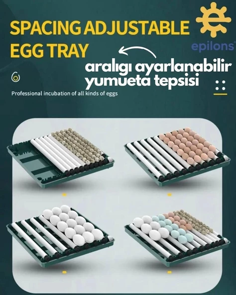 Epo-130my Kuluçka Makinesi | 130 Yumurtalık, Yedek Motorlu İncubator - Resim 5
