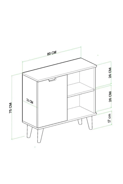 Evdemo Elegant 2 Kapaklı Dekoratif Konsol Barok Ceviz Beyaz - 4