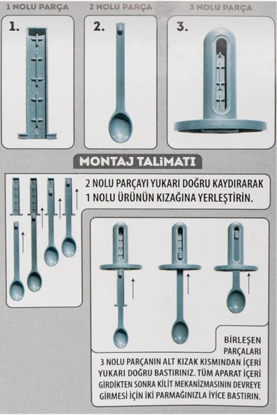 6  Adet Kaydırmalı Kapaklı Kendinden Kaşıklı Baharat Seti 350 ML Baharatlık - 6