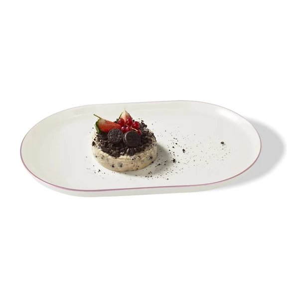 GÜRAL PORSELEN Bilbao 2 Parça 30x16 Cm Kayık Tabak Cooper Bakır