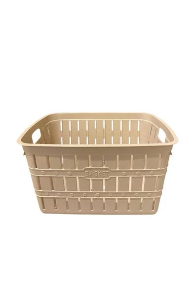 Köşeli Cappuccino Bambu Çamaşır Sepeti 20lt