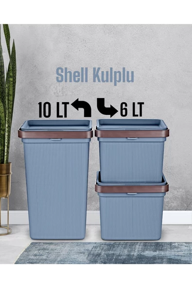 3 Parça Set Shell Kulplu 2 Boy Çocuk Odası Kıyafet Ve Çamaşır Sepeti Oyuncak Kutusu - 5