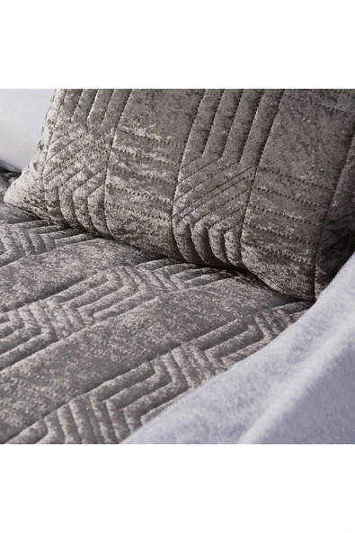 Home New Daily Kadife Çeyiz Seti 9 Parça-gri - Resim 2