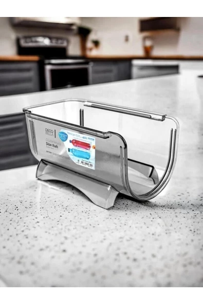 5 Adet Dolap içi Şişe Organizeri Üst Üste Eklenebilir 5'li Set Buzdolabı Düzenleyici Organizer - Resim 3