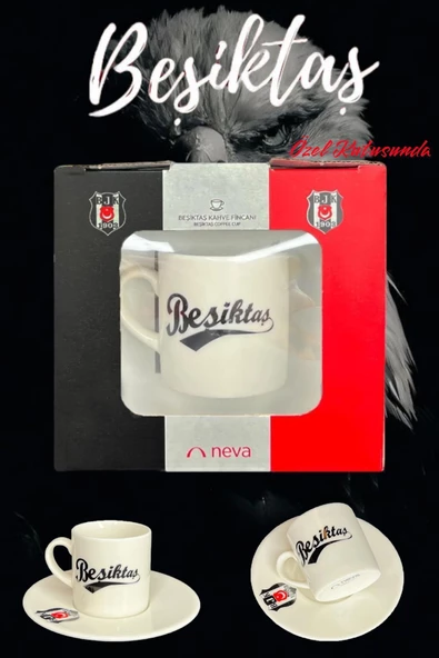 Bjk Taraftar Lisanslı Özel Kutusunda Kahve Fincanı - Bjk Babalar Günü Hediyesi Kara Kartal - 3