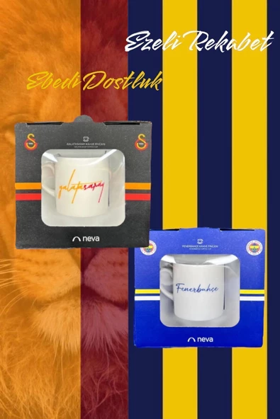 Gs-fb Lisanslı Set Özel Kutusunda Kahve Fincan Seti 2 Farklı Takım Babalara Hediye Ezeli Rekabet - 3