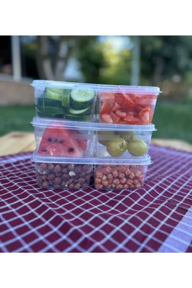 Large 6 Adet Bölmeli Piknik Saklama Kutusu Okul Beslenme Kabı Taşınabilir Diyet Öğünlük Porsiyon - 2