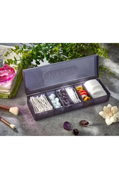 4 Adet Ring 6 Bölmeli Bitki Çayı Kutusu Saklama Kutusu - Çay Kahve Malzemesi Saklama Kutusu - 4