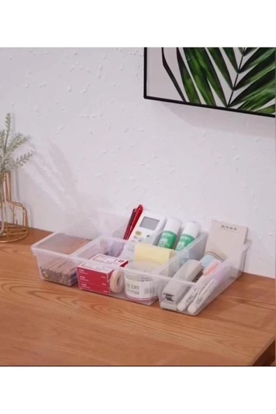 Nova 6 Adet 5 Bölmeli Çekmece Içi Düzenleyici- Ofis Masa Üstü Toparlayıcı Kutu Kapaksız - Resim 4