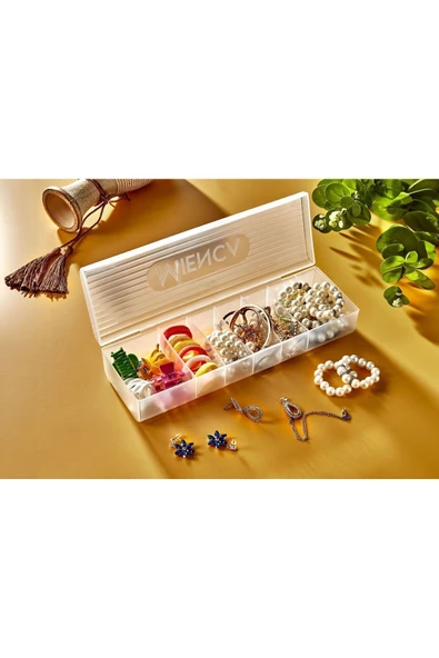 4 Adet Ring 6 Bölmeli Bitki Çayı Kutusu Saklama Kutusu - Çay Kahve Malzemesi Saklama Kutusu - 5