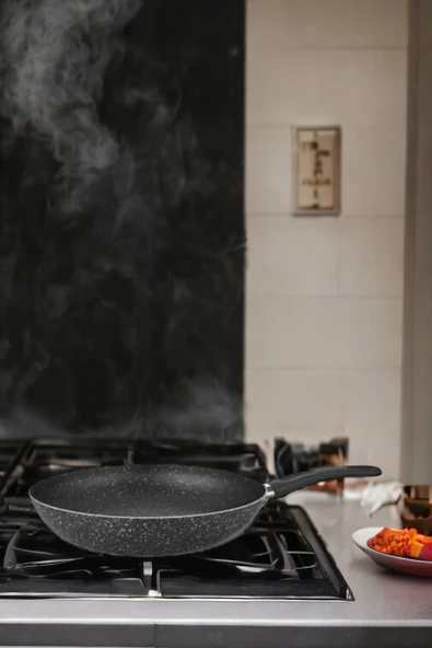 Domino Rosetta 3'lü Granit Tava Sahan Set ( 28 Cm Wok + 25 Cm Krep + 20 Cm Sahan ) - 4
