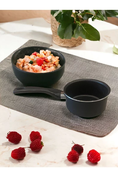 2'li Tava Seti - Granit Kaçerola Sos Tava Ve 20 Cm Tava - Sos Ve Omlet Tavası Seti - Resim 3