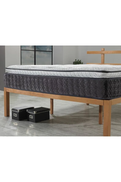 mubahyatak Antrasit Ultra Ortopedik Lara Pedli Paket Yaylı Tavşan Tüyü Kumaş Yatak - 4