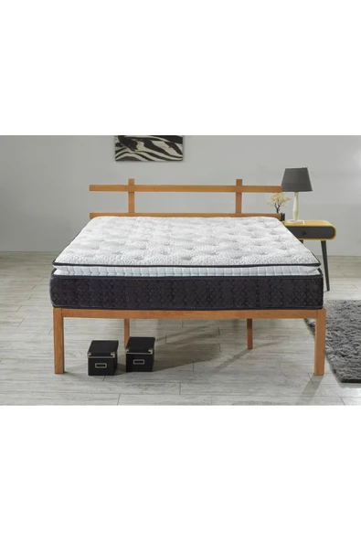 mubahyatak Antrasit Ultra Ortopedik Lara Pedli Paket Yaylı Tavşan Tüyü Kumaş Yatak - 2