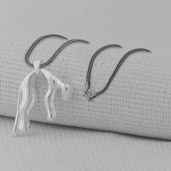 Puma 925 Ayar Gümüş Kolye - Resim 2