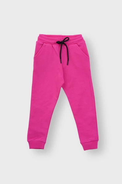 Kapüşonlu Hello Nakış Baskılı Basic Pembe Çocuk Eşofman Takımı - 3