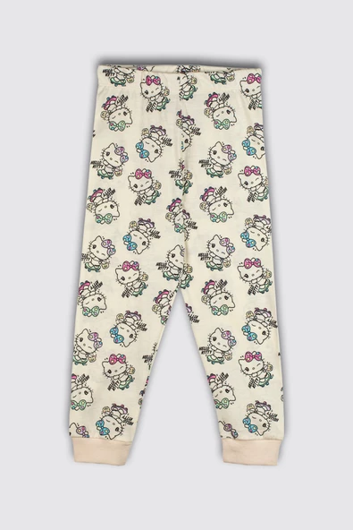 Hello Kitty Desenli %100 Pamuk Kız Çocuk Pijama Takımı - 3