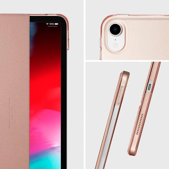 iPad Pro 11'' Kılıf, Spigen Smart Fold Rose Gold Outlet - 2