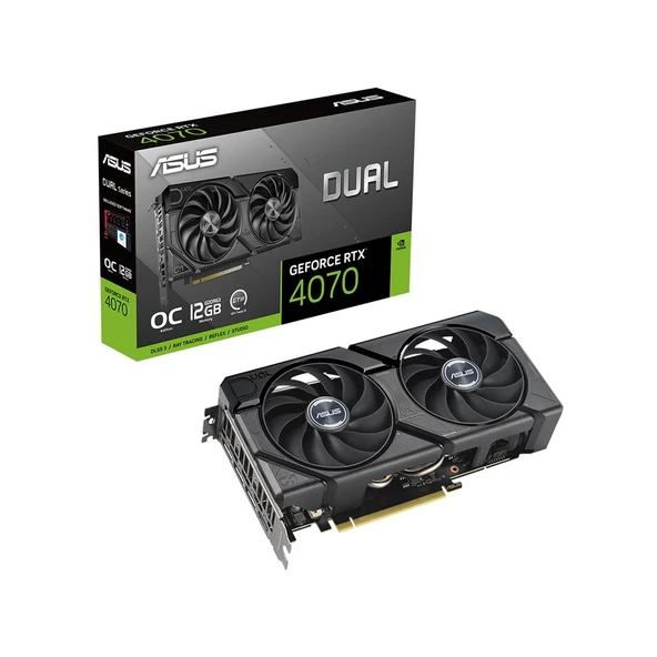 ASUS Dual GeForce RTX 4070 EVO OC Edition 12GB GDDR6X PCI-E 4.0 192Bit NVIDIA DLSS 3 Ekran Kartı