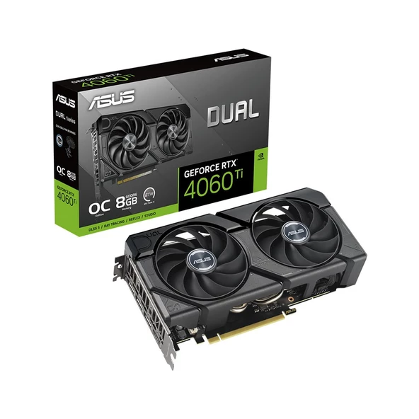 ASUS Dual GeForce RTX 4060 Ti OC Edition EVO 8GB GDDR6 DLSS 3 128Bit NVIDIA Ekran Kartı