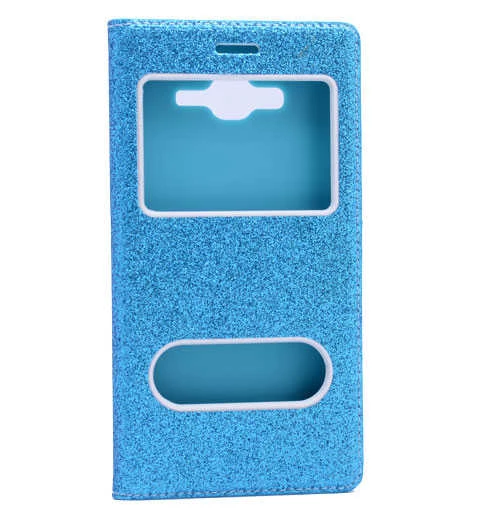 Galaxy Grand Prime G530 Kılıf Simli Dolce Kapaklı Kılıf - Resim 7