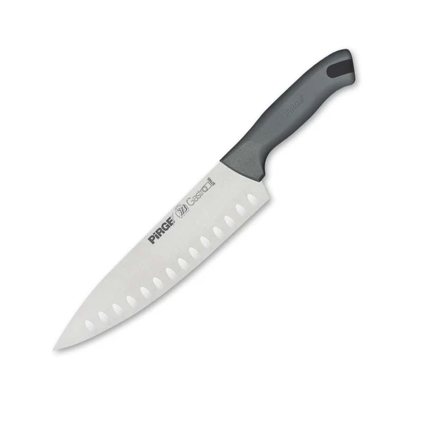 Pirge Gastro Şef Bıçağı Oluklu 23 cm Gri