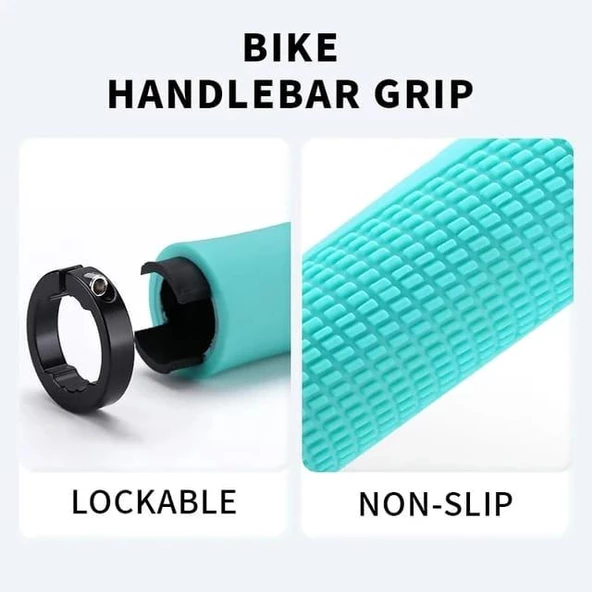 SARİSSA PVC Elcik Ergonomik Destekli Yapı Kolay Kavrama Kaymaz Bisiklet Elciği Siyah - 6