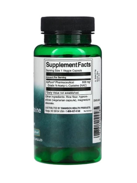 Swanson, NAC, N-Acetyl L-Cysteine, 600 mg, 60 Veggie Capsules - 2