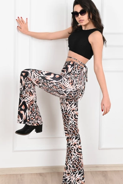 Zebra Desenli Yüksek Bel Tayt -2 6079-22 - 5