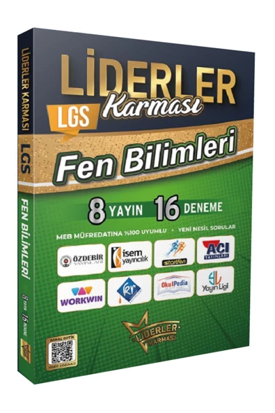 Liderler Karması 2024 Model 8.Sınıf LGS 8 Yayın Evinden 16 Fen Bilimleri Branş Deneme