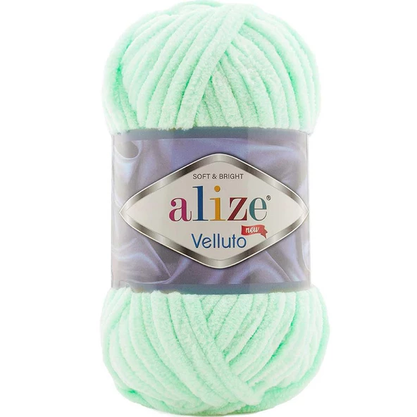 Alize Velluto Kadife Örgü İpi 464 Mint Yeşili Rengi