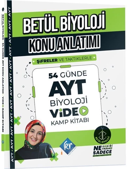 BETÜL BİYOLOJİ KONU ANLATIM 54 GÜNDE AYT BİYOLOJİ VİDEO KAMP KİTABI  KR