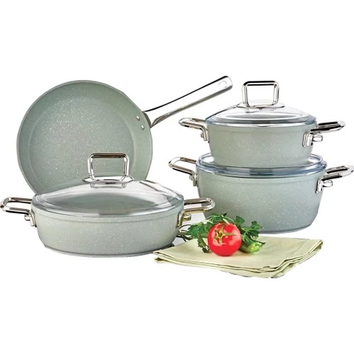 EVİMSARAY ARTEMİS S9106  7 PARÇA GRANİT TAVA TENCERE SET MİNT YEŞİLİ