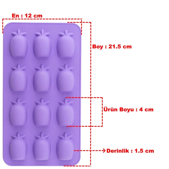 Silikon Ananas Buzluk ve Çikolata Kalıbı - Resim 5