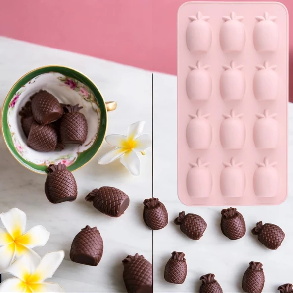 Silikon Ananas Buzluk ve Çikolata Kalıbı - Resim 2