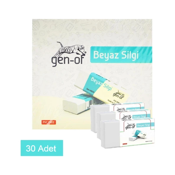 Gen-Of Kurşun Kalem Seti Kırmızı Kopya Kalemi 144 Adet Beyaz Silgi 30 Adet Kalemtıraş 24 Adet - Resim 4