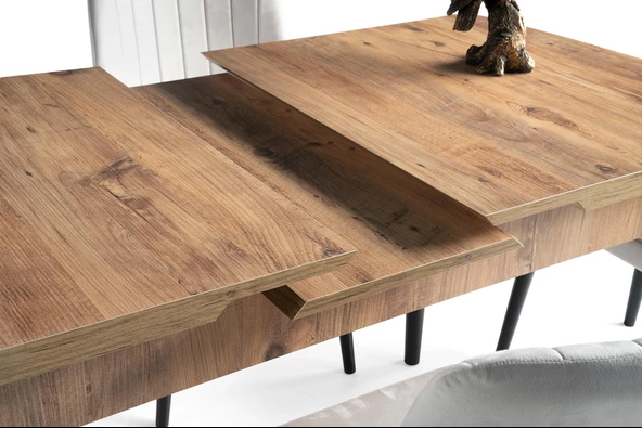 Milano Mdf Açılır Mutfak Masa Sandalyeli Takım 75*130cm - Resim 2