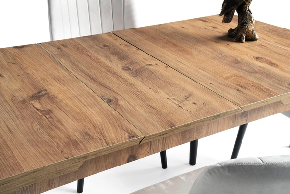 Milano Mdf Açılır Mutfak Masa Sandalyeli Takım 75*130cm - Resim 3