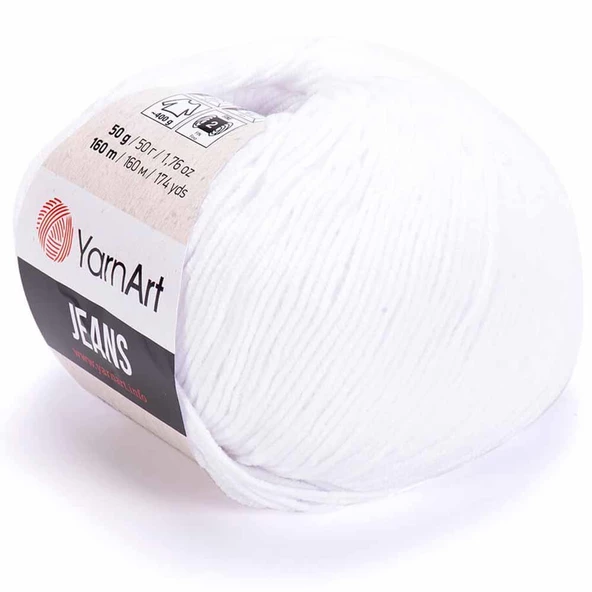 Yarnart Jeans Örgü İpi 62 Optik Beyaz
