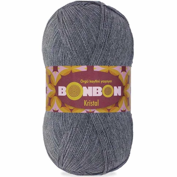 Bonbon Kristal Örgü Lif İpi 98242 Koyu Gri