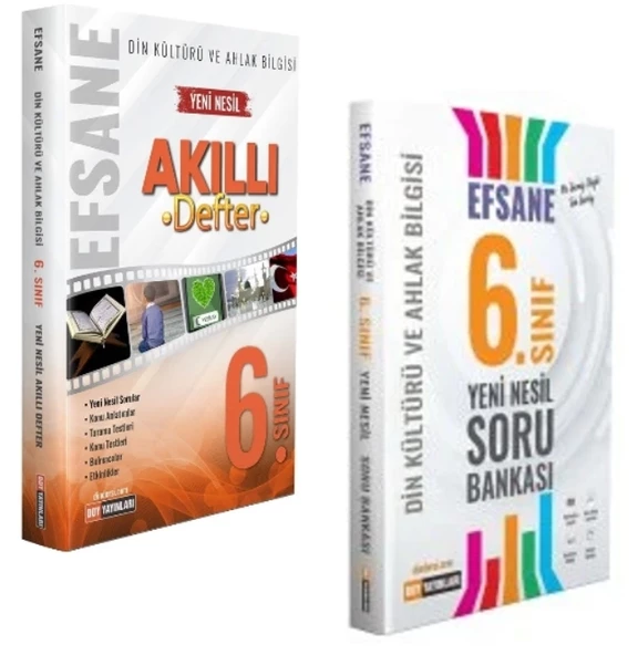 DDY YAYINLARI 6.Sınıf Din Kültürü ve Ahlak Bilgisi Efsane Akıllı Defter + Soru Bankası